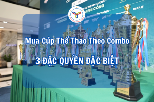Mua Cúp Thể Thao Theo Combo - Nhận Ngay 3 Đặc Quyền Đặc Biệt - Quà tặng năm châu