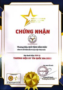 Quà Tặng Năm Châu Vinh Dự Đạt Top 10 Thương Hiệu Uy Tín Quốc Gia 2025 Tại Diễn Đàn Phát Triển Kinh Tế Và Chống Hàng Giả