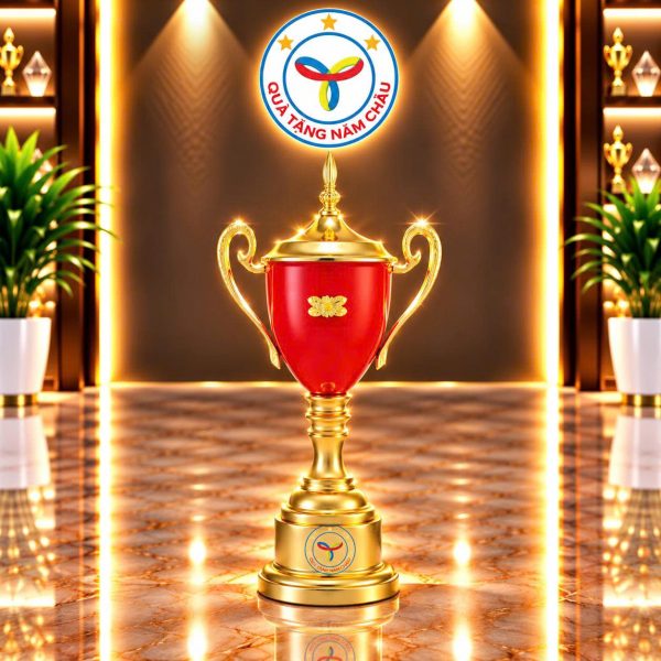 Cúp trao giải thể thao chất liệu chính kim loại, đế kim loại phối nỉ Model: CTS-C25HG