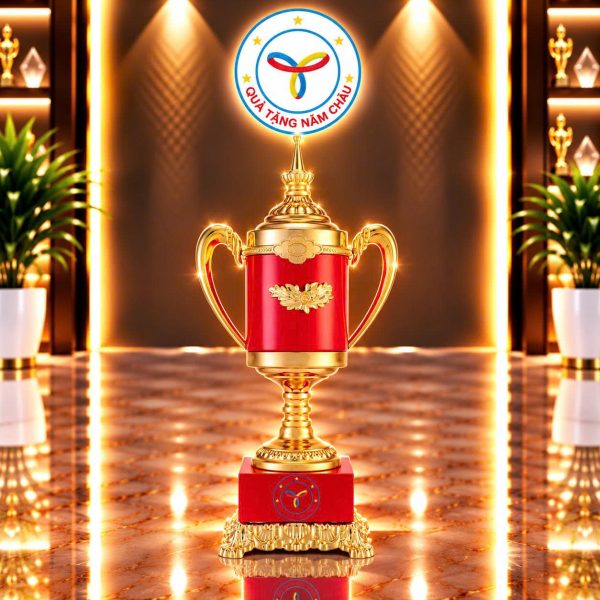 Cúp trao giải thể thao chất liệu chính kim loại, đế kim loại phối nỉ Model: CTS-C20HG