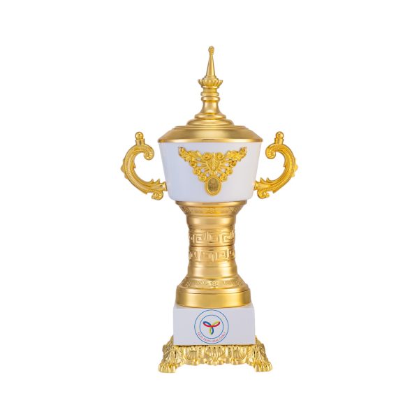 Cúp trao giải thể thao chất liệu chính kim loại, đế kim loại phối nỉ Model: CTS-C18BG