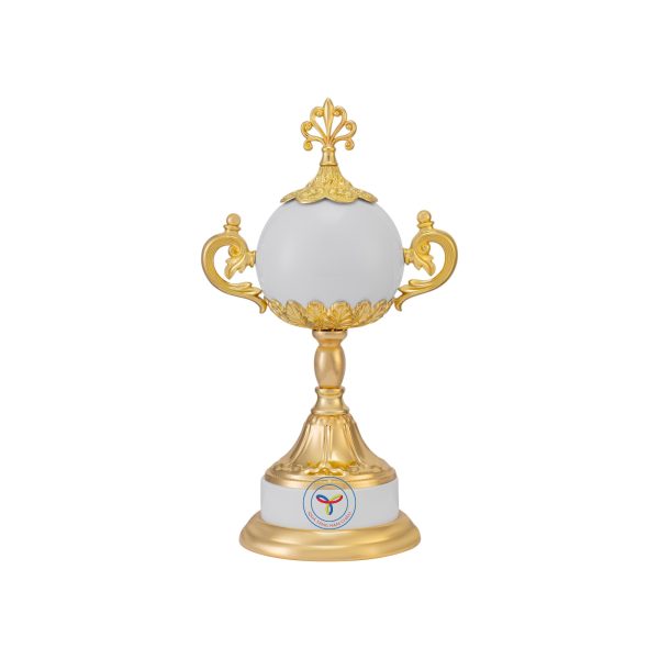 Cúp trao giải thể thao chất liệu chính kim loại, đế kim loại phối nỉ Model: CTS-C19BG