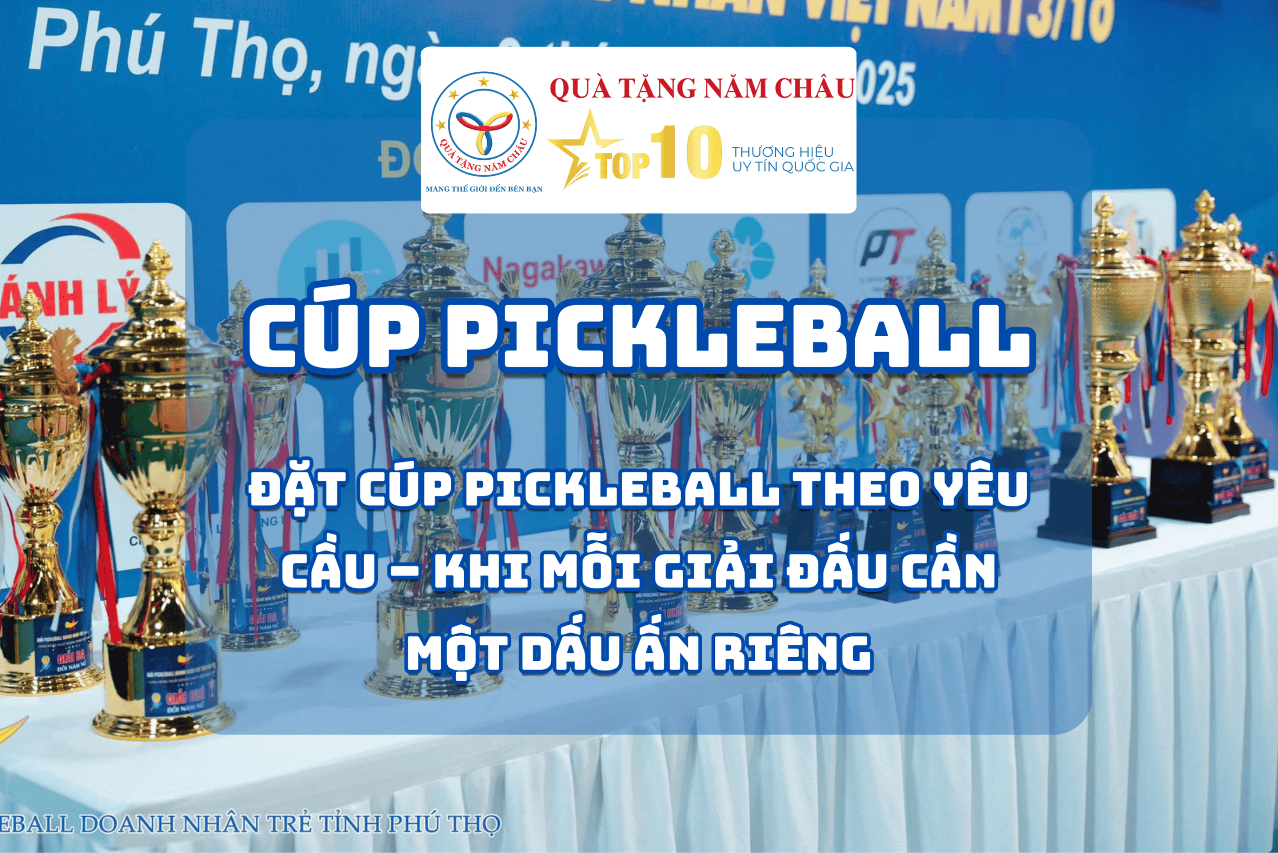 Đặt Cúp Pickleball Theo Yêu Cầu – Khi Mỗi Giải Đấu Cần Một Dấu Ấn Riêng