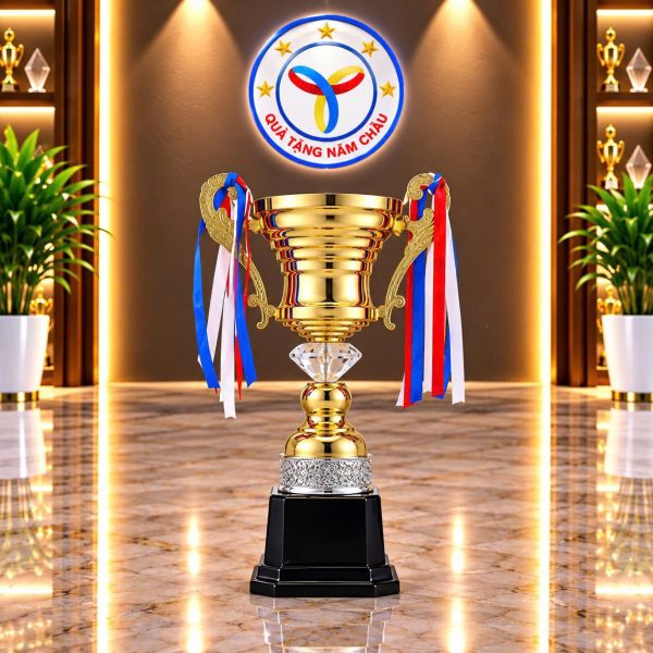 Cúp trao giải thể thao chất liệu chính kim loại, đế nhựa Model: CTS-S2008B