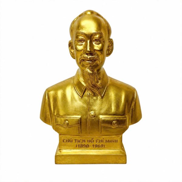 Tượng Thân Bác Hồ Đồng Mạ Màu Vàng – Sang Trọng, Trang Nghiêm